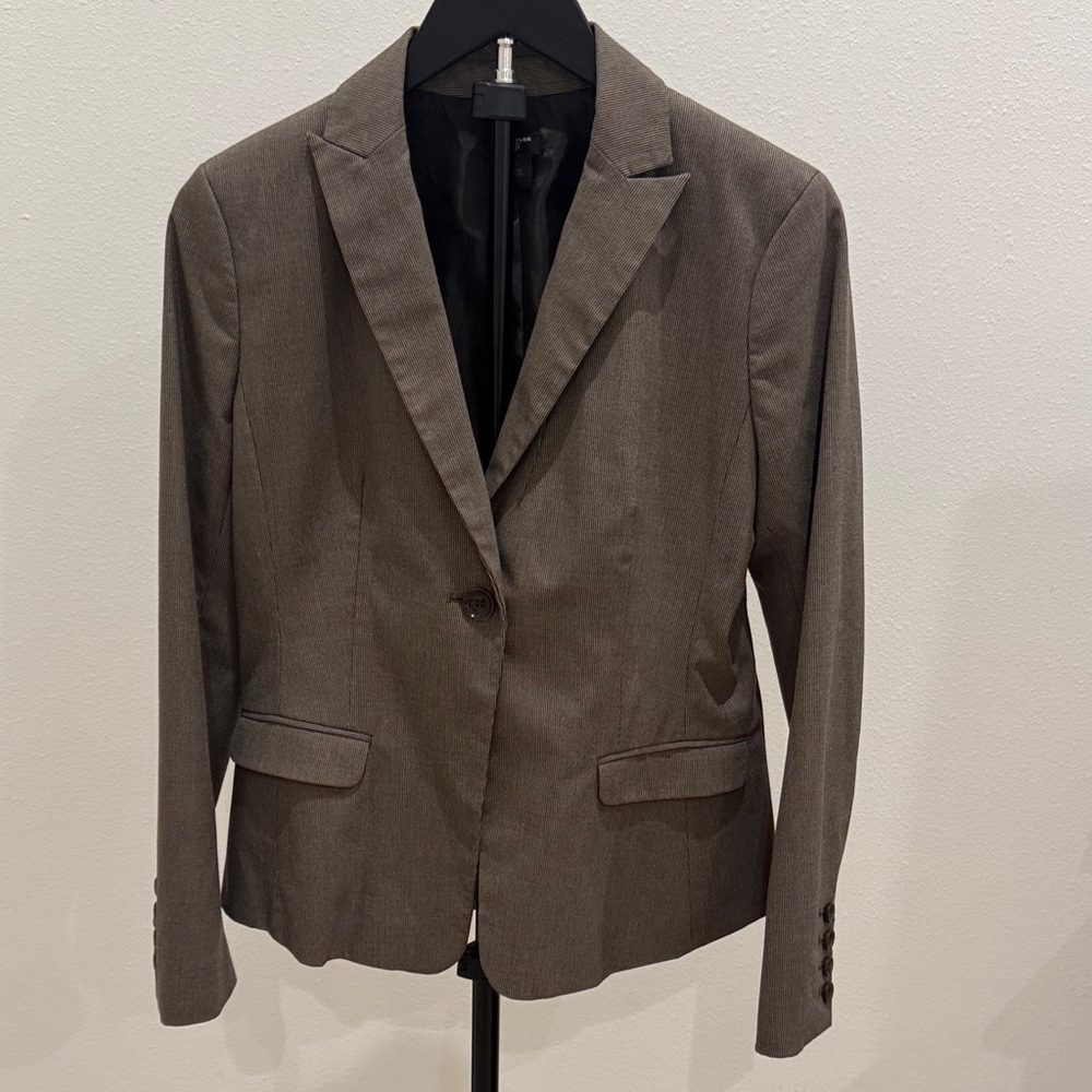 Ann Taylor Petite Tailored Taupe Blazer